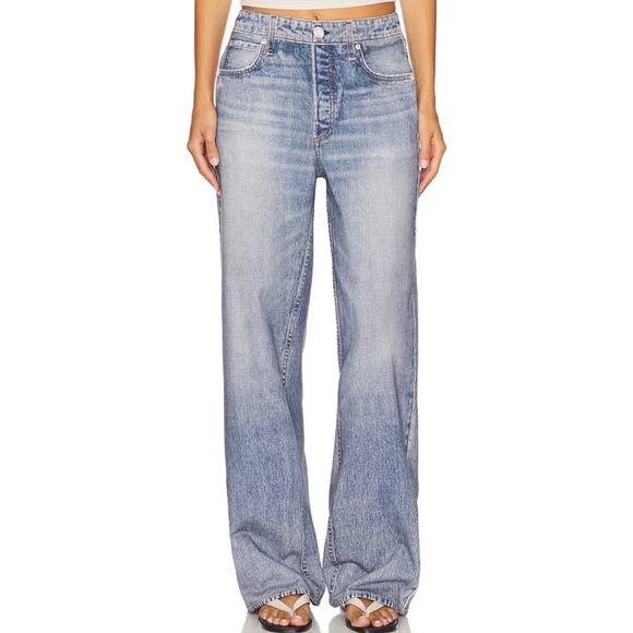rag & bone Pants - rag & bone Light Blue Wide Leg Jeans
